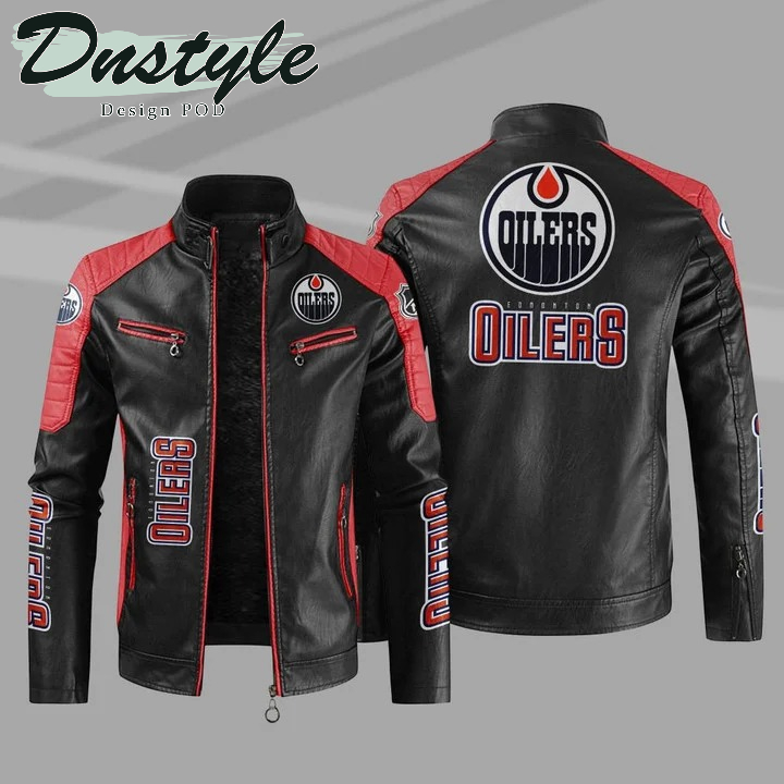 Edmonton Oilers NHL Sport Leather Jacket