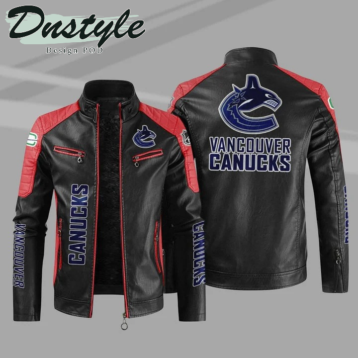 Vancouver Canucks NHL Sport Leather Jacket
