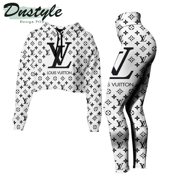Louis Vuitton White Crop Hoodie And Legging