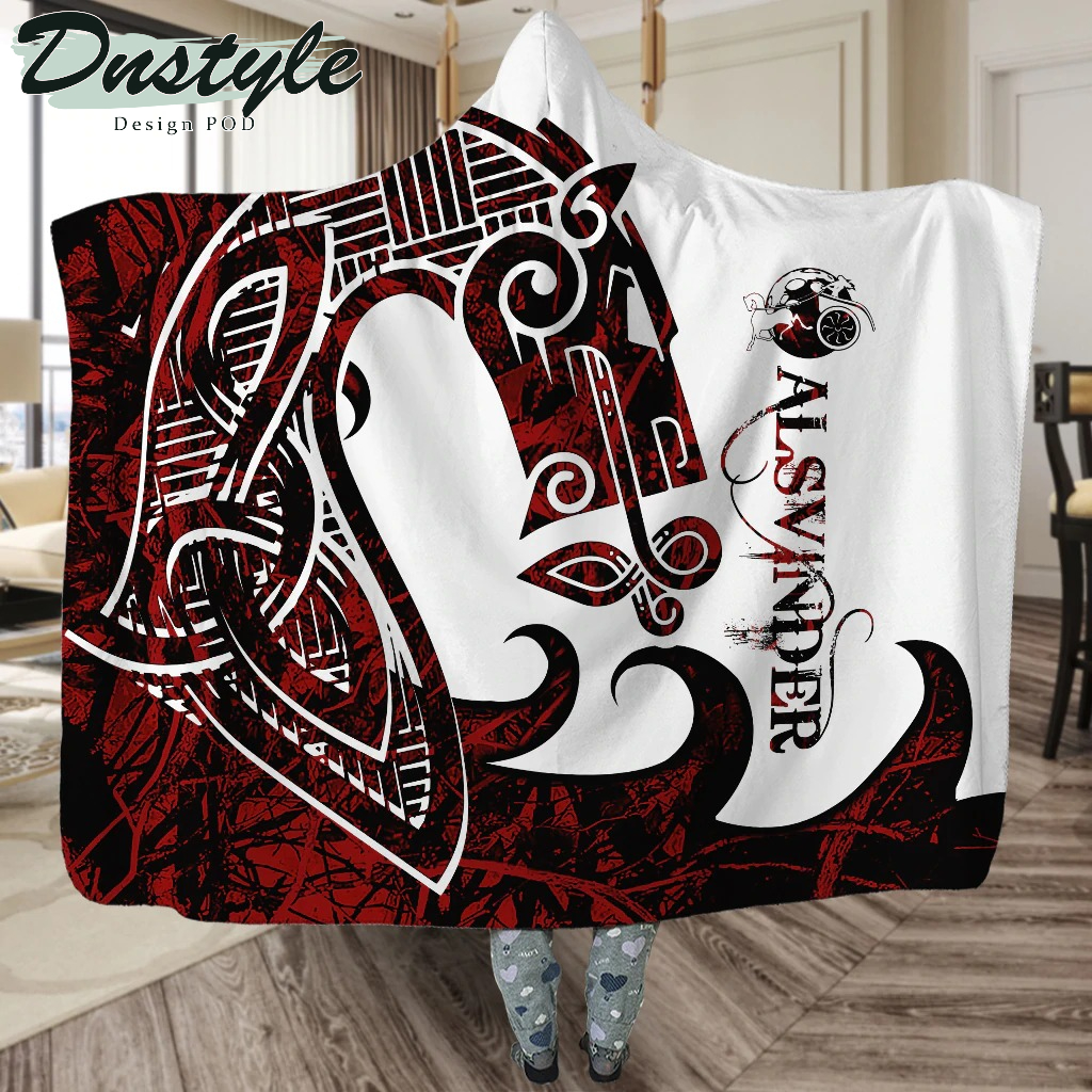 Viking Alsvinder Legend Red And White Style 01 Hoodie Blanket