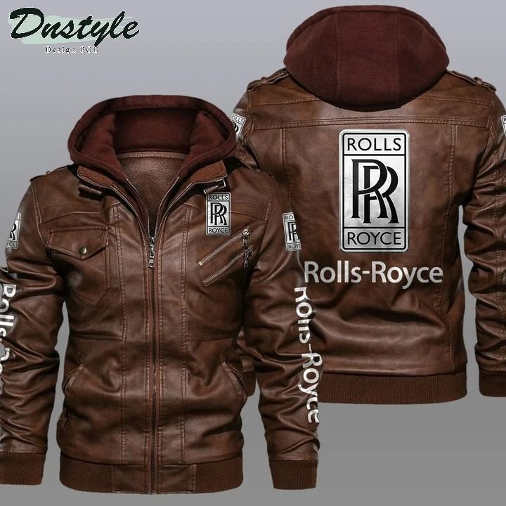 Rolls Royce hooded leather jacket