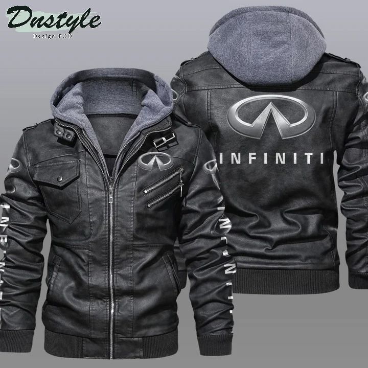 Infiniti hooded leather jacket