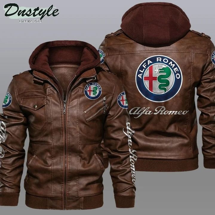 Alfa Romeo hooded leather jacket