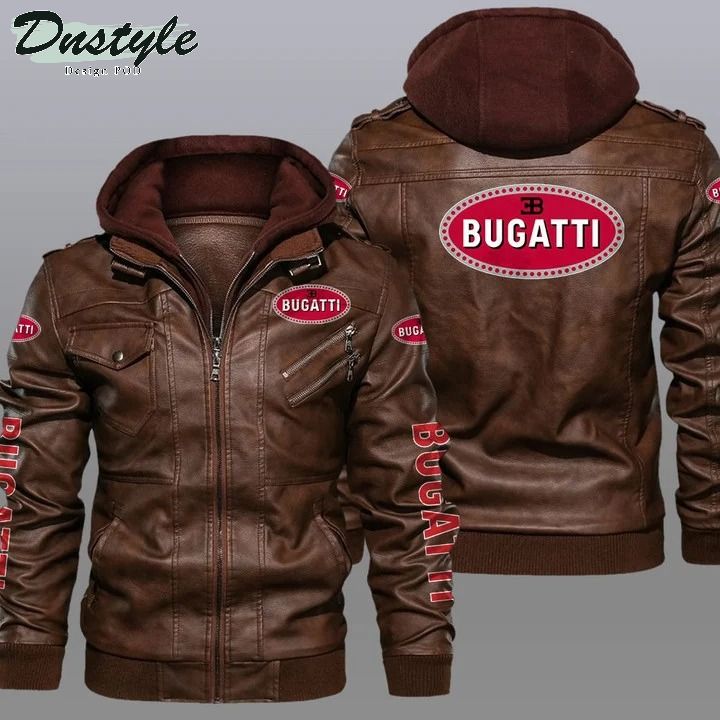 Bugatti hooded leather jacket