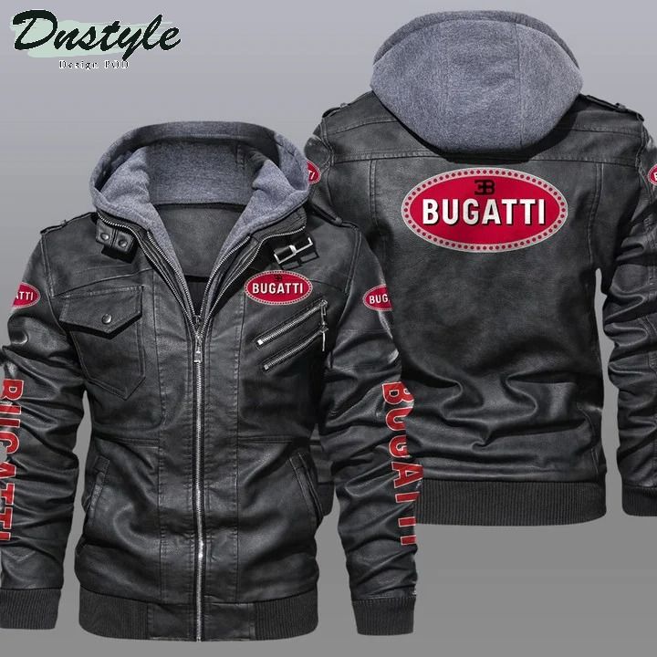Bugatti hooded leather jacket