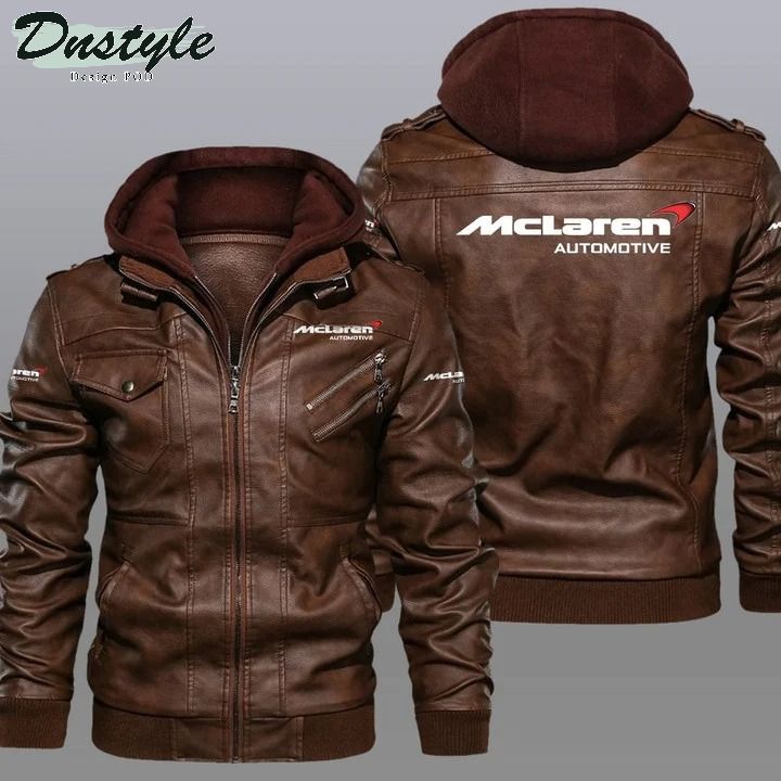 Mclaren hooded leather jacket
