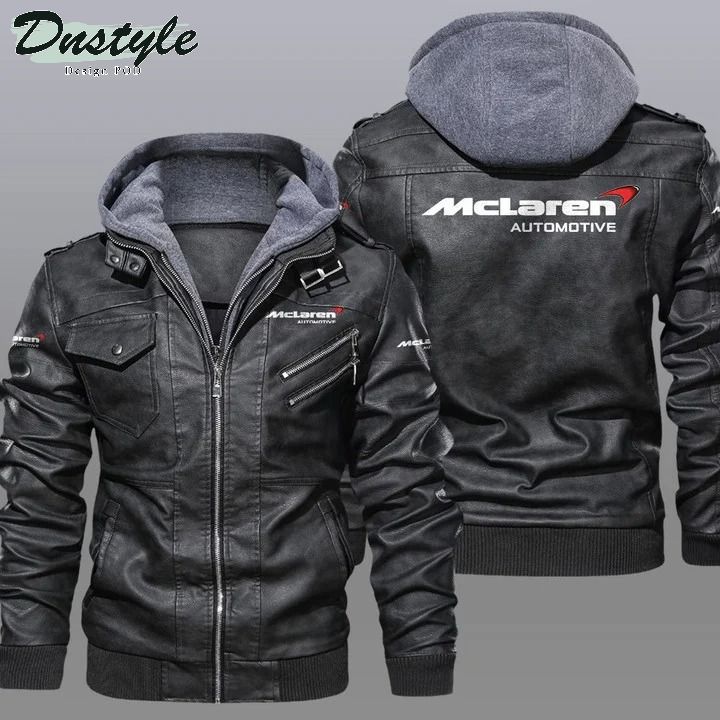 Mclaren hooded leather jacket