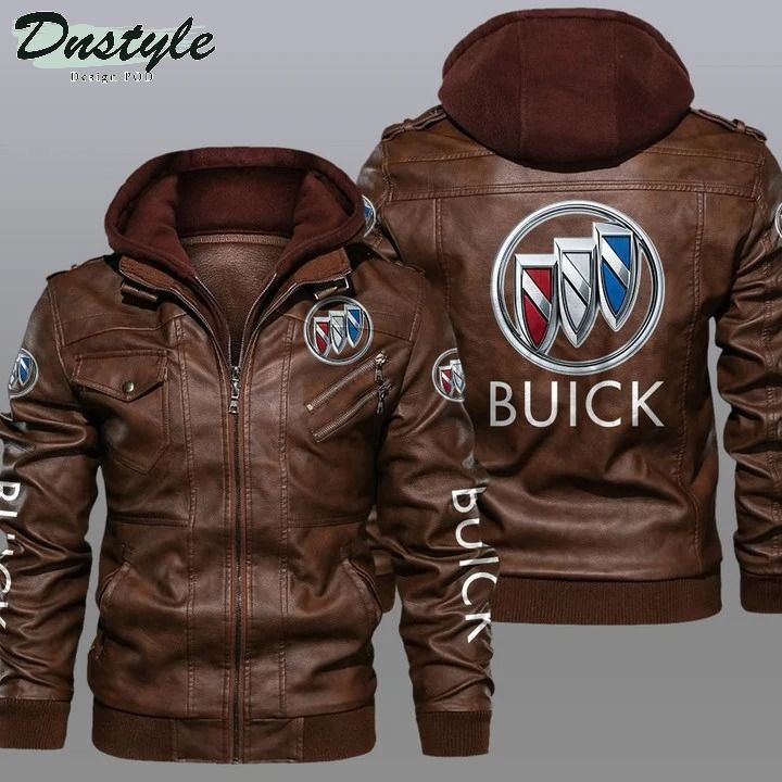 Buick hooded leather jacket