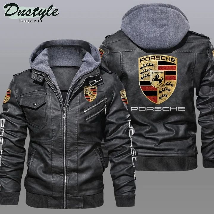 Porsche hooded leather jacket