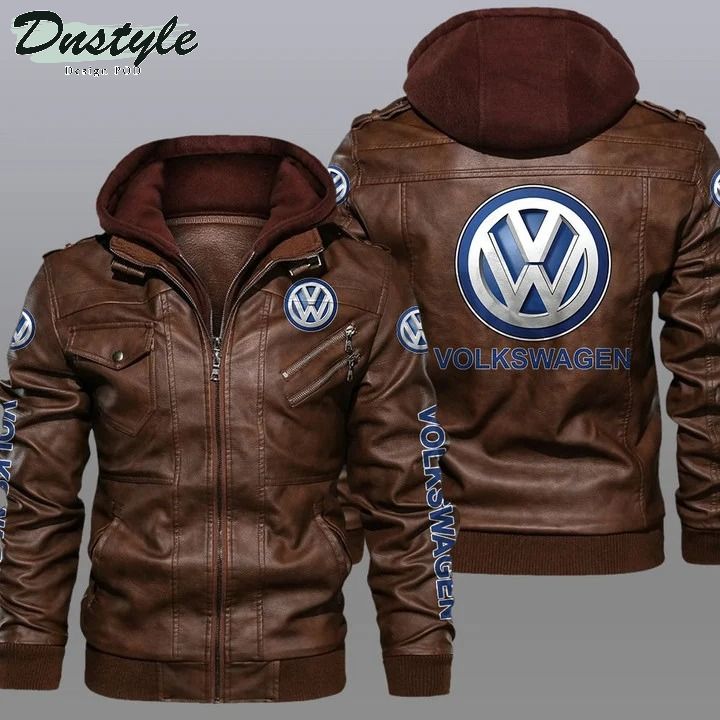 Volkswagen hooded leather jacket