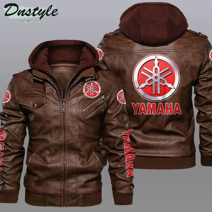 Yamaha hooded leather jacket