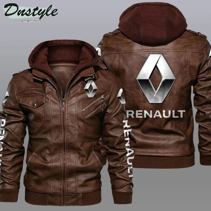 Renault hooded leather jacket