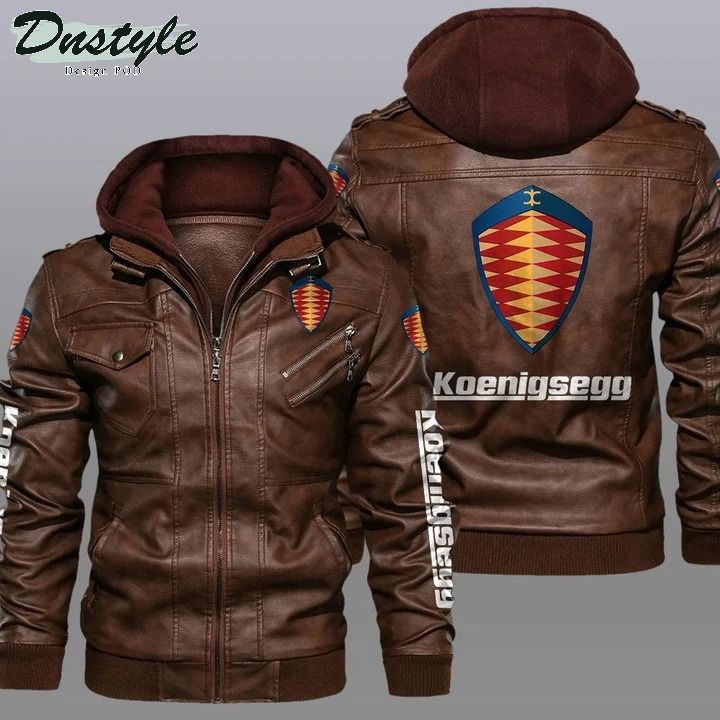 Koenigsegg hooded leather jacket