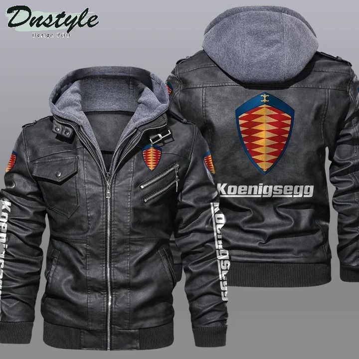 Koenigsegg hooded leather jacket