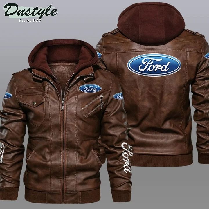 Ford hooded leather jacket
