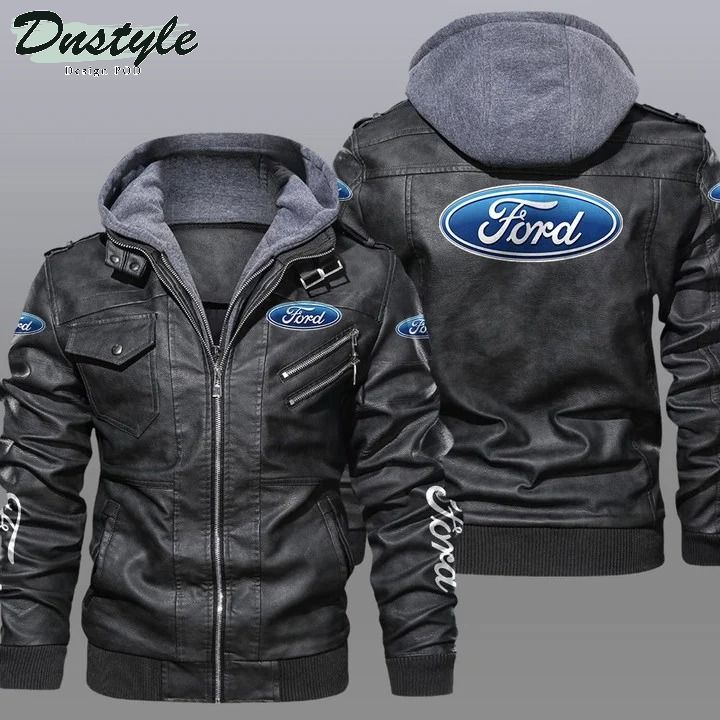 Ford hooded leather jacket
