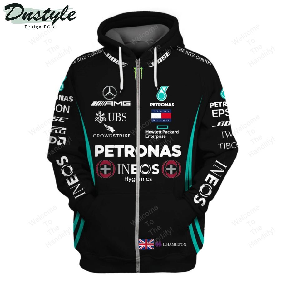 Petronas Mercedes Amg Ineos Racing F1 Overprint 3D Hoodie