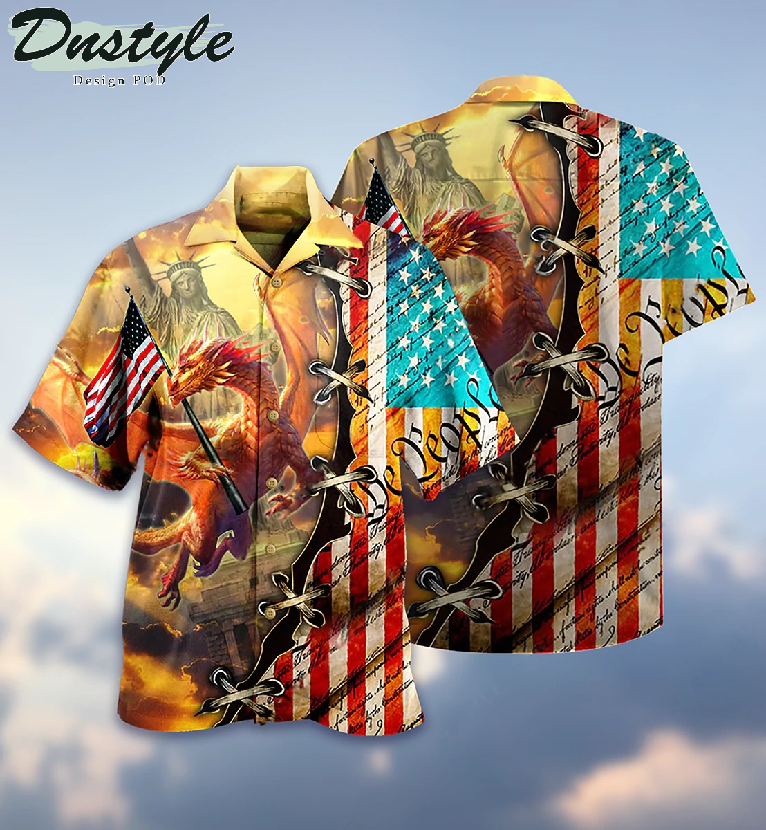 Dragon American Love Life Hawaiian Shirt
