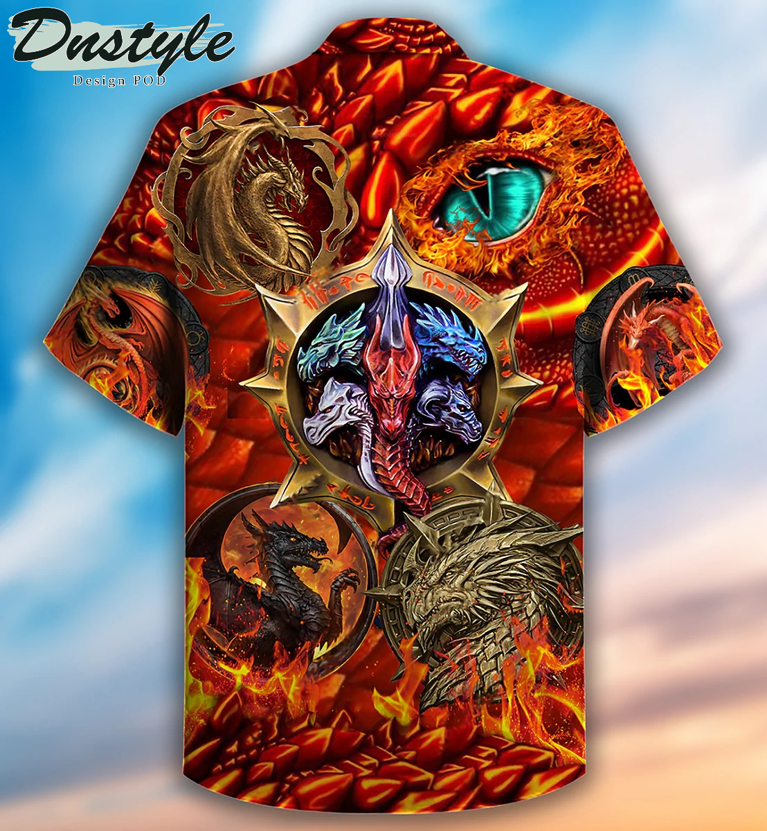 Dragon Fire Love Life Hawaiian Shirt