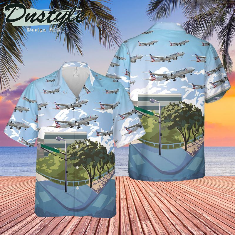 American Airlines Boeing 777-300ER Hawaiian Shirt