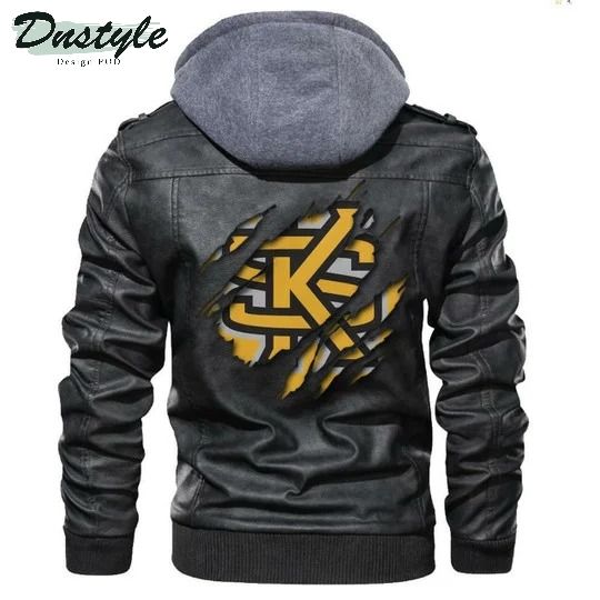 Kennesaw State Owls Ncaa Black Leather Jacket