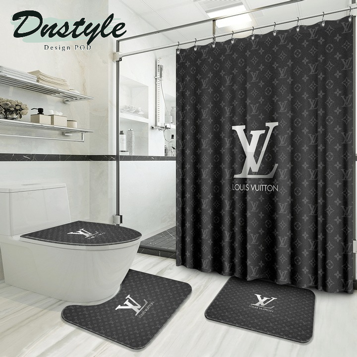 Louis Vuitton Luxury Paris Fashion Shower Curtain Bathroom Set #23