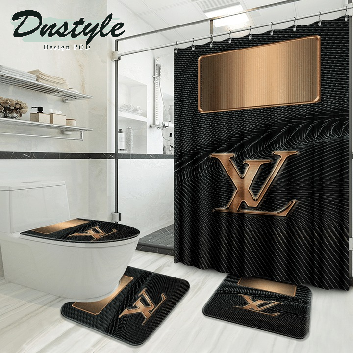Louis Vuitton Luxury Fashion Brand Bathroom Set Shower Curtain #59