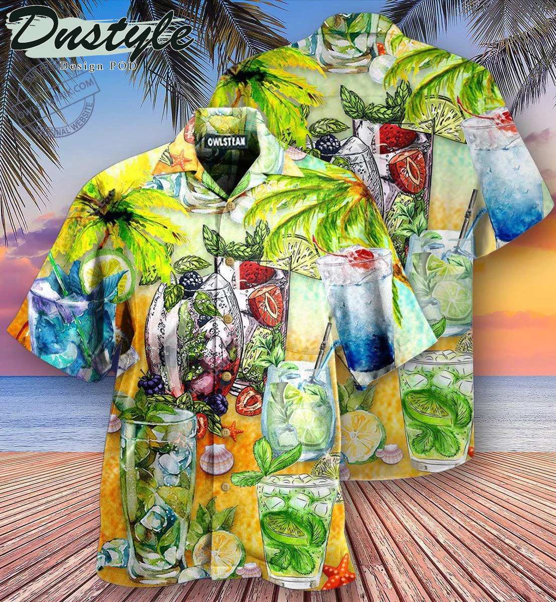 Cocktail Mojito Gives Summer Vibe Edition Hawaiian Shirt