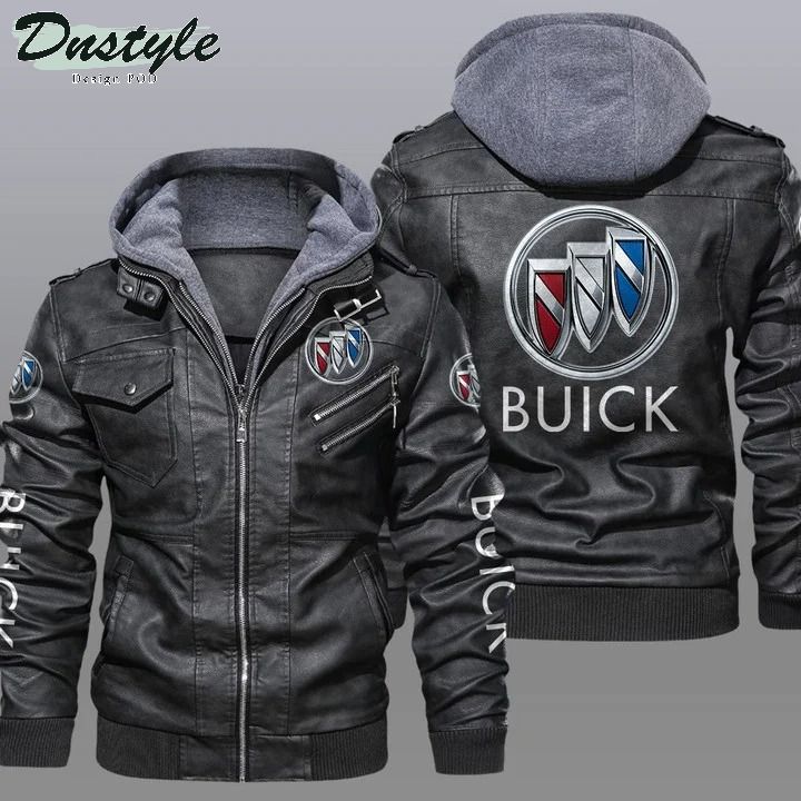 Buick hooded leather jacket