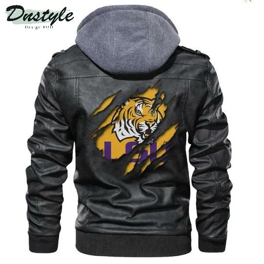 Lsu Tigers Ncaa Black Leather Jacket