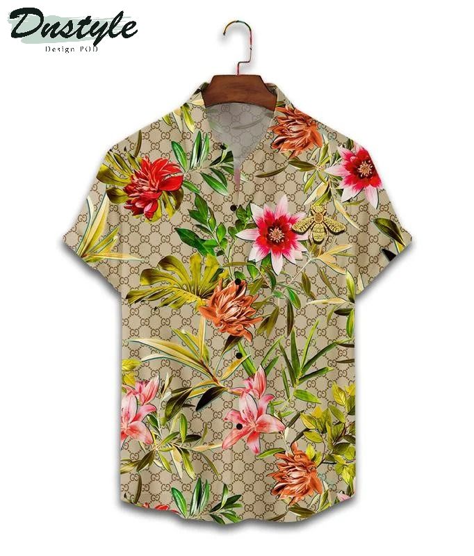 Gucci Flip Flops And Combo Hawaiian Shirt Short