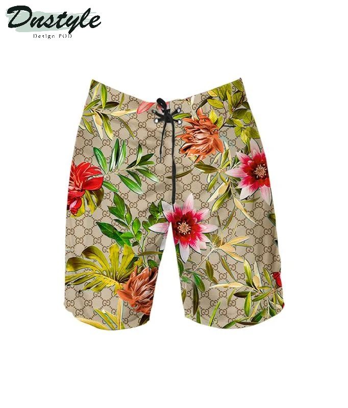 Gucci Flip Flops And Combo Hawaiian Shirt Short