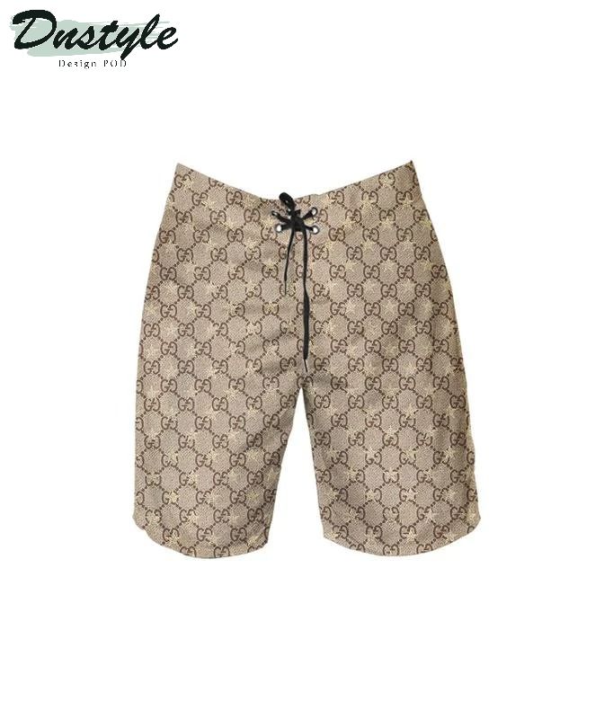 Gucci Classic Combo Hawaiian Short And Flip Flops