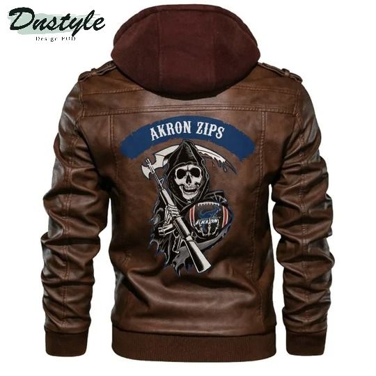 Akron Zips Ncaa Football Sons Of Anarchy Brown Leather Jacket