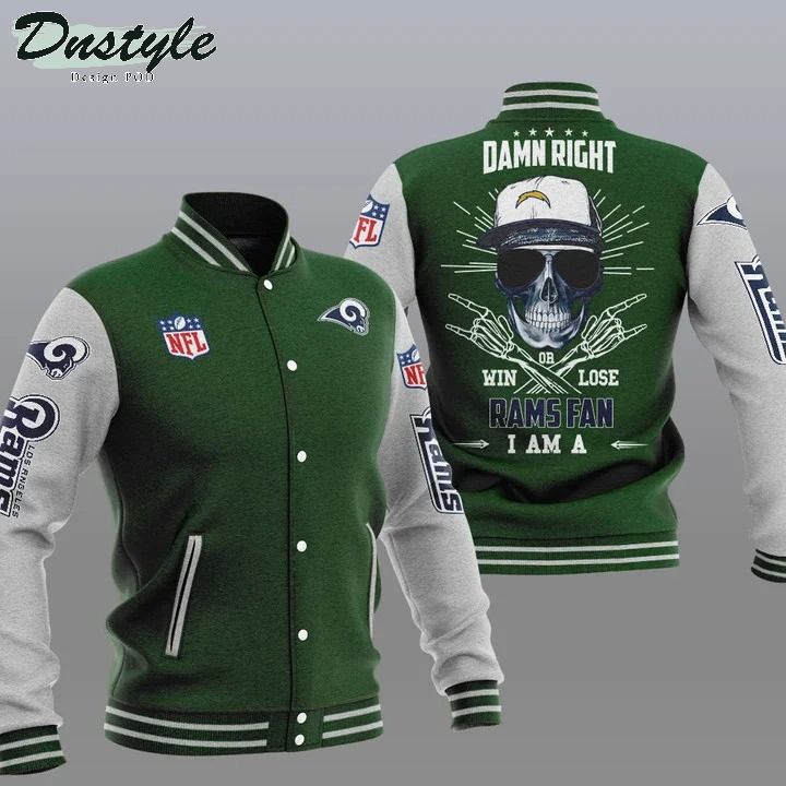 Los Angeles Rams NFL Damn Right Varsity Baseball Jacket