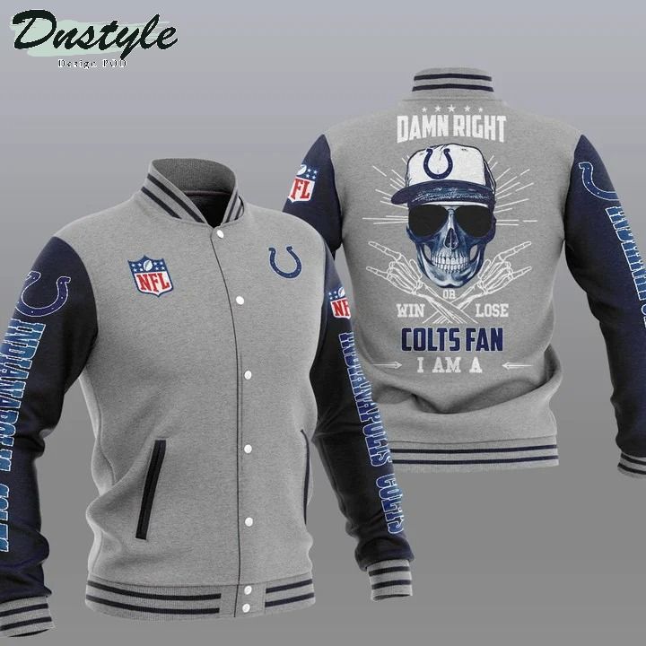 Indianapolis Colts NFL Damn Right Varsity Baseball Jacket