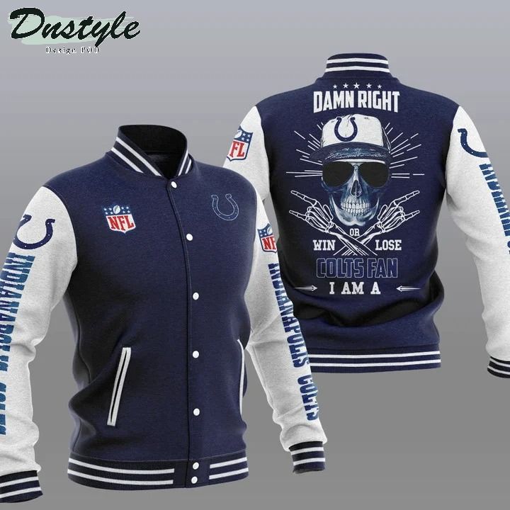 Indianapolis Colts NFL Damn Right Varsity Baseball Jacket