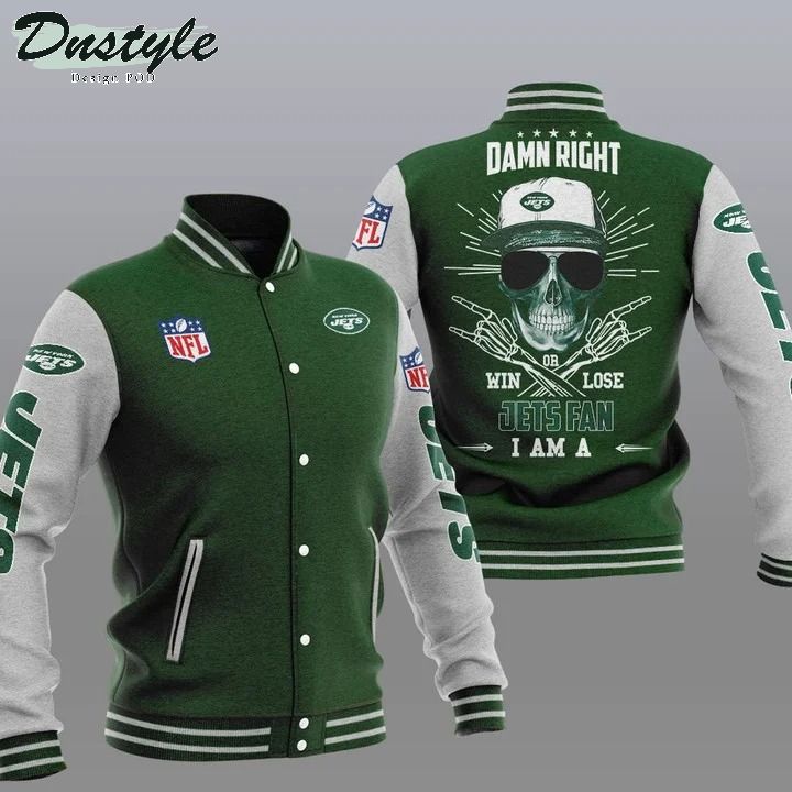 New York Jets NFL Damn Right Varsity Baseball Jacket