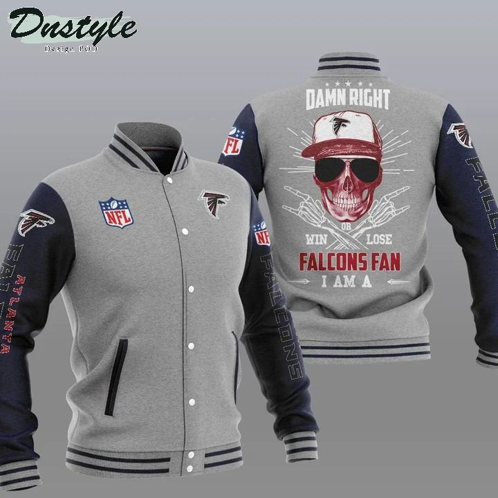 Atlanta Falcons NFL Damn Right Varsity Baseball Jacket