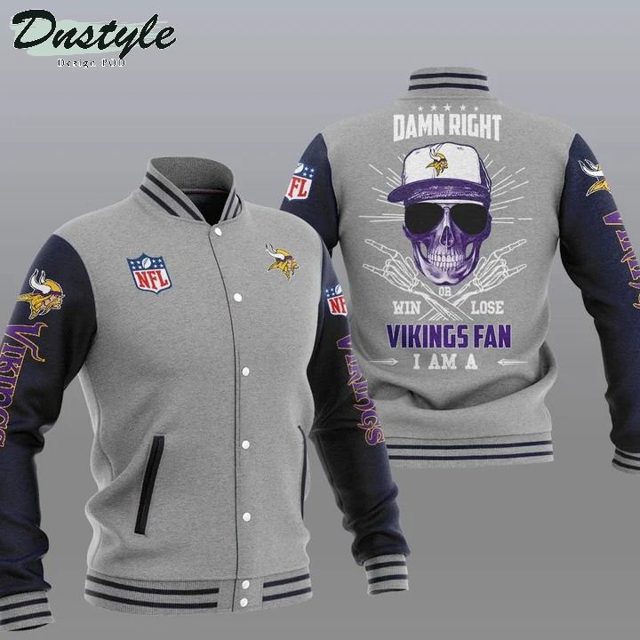 Minnesota Vikings NFL Damn Right Varsity Baseball Jacket