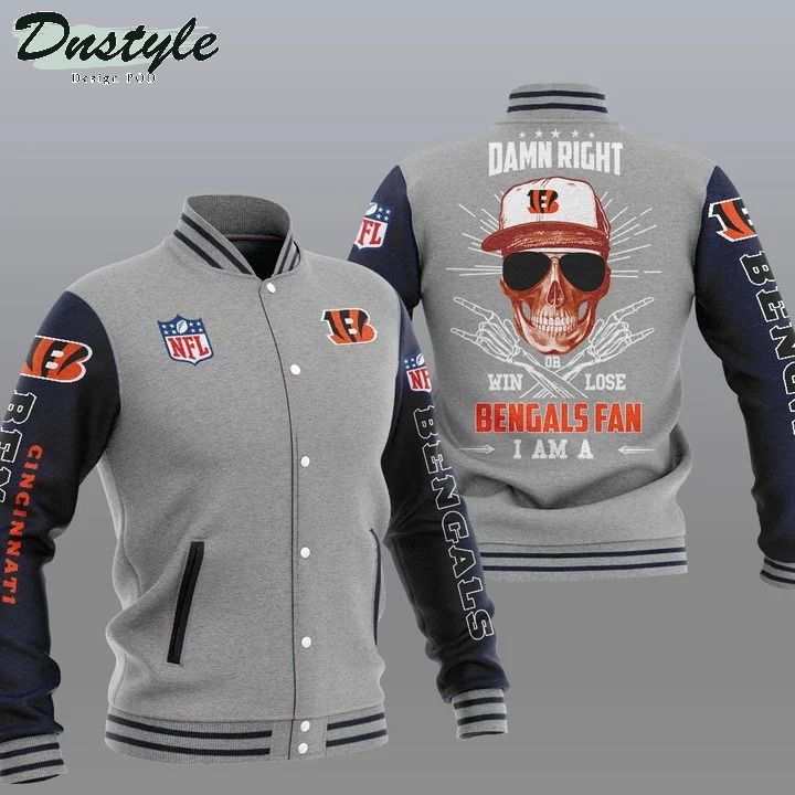 Cincinnati Bengals NFL Damn Right Varsity Baseball Jacket