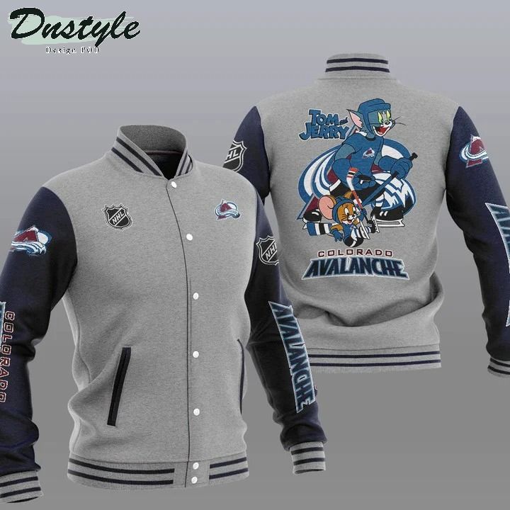 Chicago Blackhawks NHL Tom And Jerry Varsity Baseball Jacket