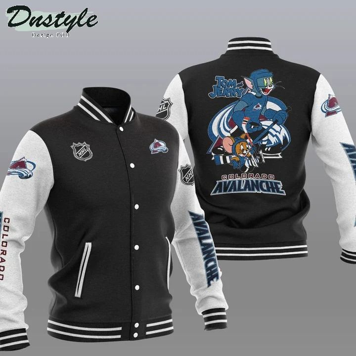 Chicago Blackhawks NHL Tom And Jerry Varsity Baseball Jacket