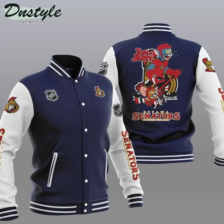 Ottawa Senators NHL Tom And Jerry Varsity Baseball Jacket