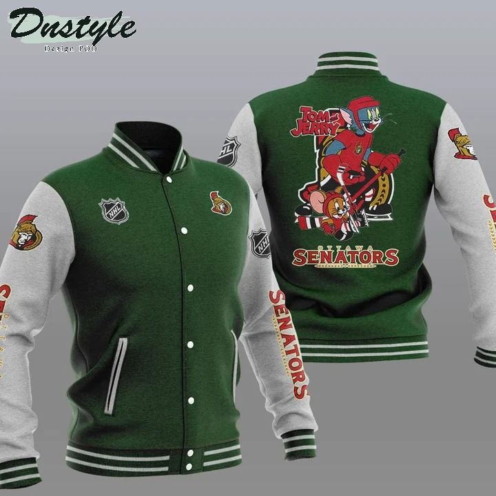 Ottawa Senators NHL Tom And Jerry Varsity Baseball Jacket