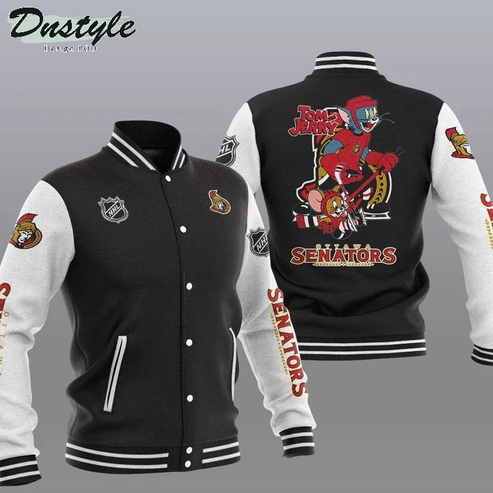 Ottawa Senators NHL Tom And Jerry Varsity Baseball Jacket