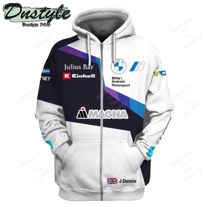 Jake Dennis Bmw I Andretti Motorsport Formula E Team Racing Magna All Over Print 3D Hoodie