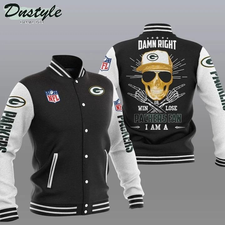 Green Bay Packers NFL Damn Right Varsity Baseball Jacket
