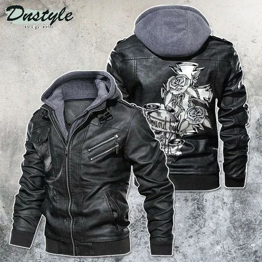 Cross And Skull Bound By Faith Leather Jacket