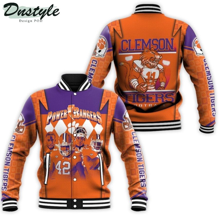Clemson Tigers 2021 NCAA Power Rangers NFL Baseball Jacket